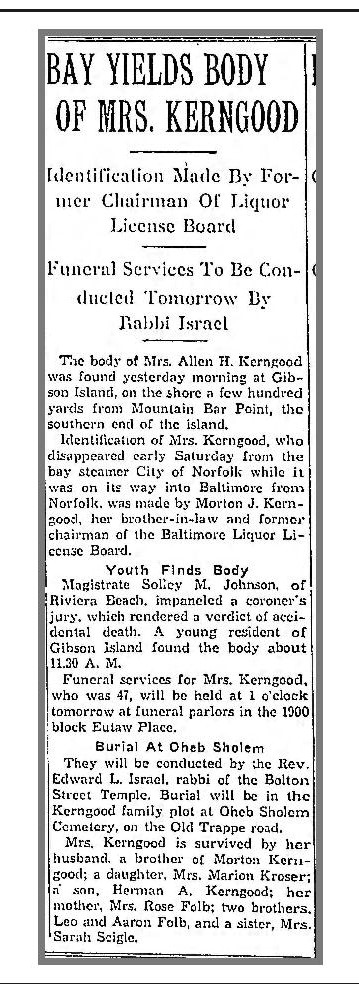 Baltimore Sun, June 28, 1937, p. 18